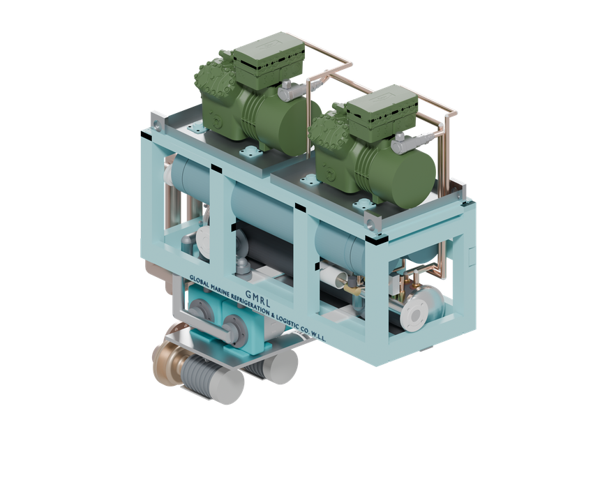 Custom chiller package — engineering render